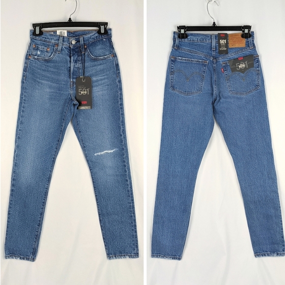 NEW Levi's 501 Skinny High Waist Jeans - Picture 7 of 11